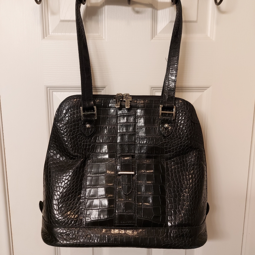 Jack George Leather Crocodile Embossed